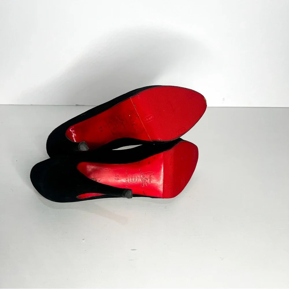 Christian Louboutin Black suede heels - Picture 8 of 9